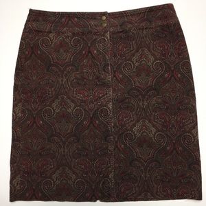 Jones New York Stretch Orange/Brown Skirt Size 10